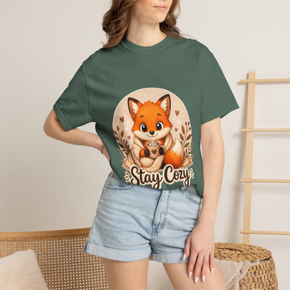 Stay Cozy Fox T-Shirt | Cute Autumn Woodland Graphic Tee