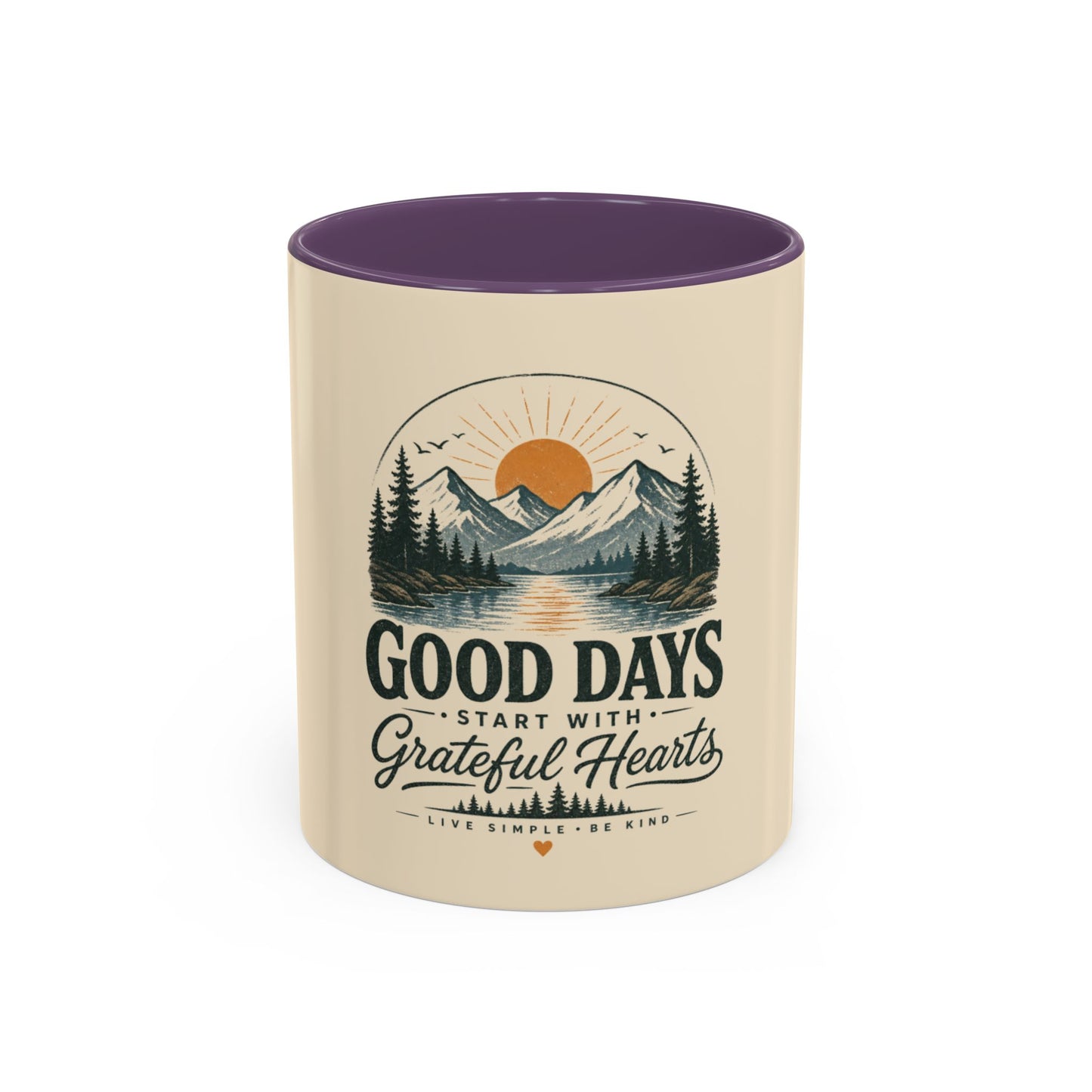 Mug - Good Days Start With Grateful Hearts Scenic Coffee Mug