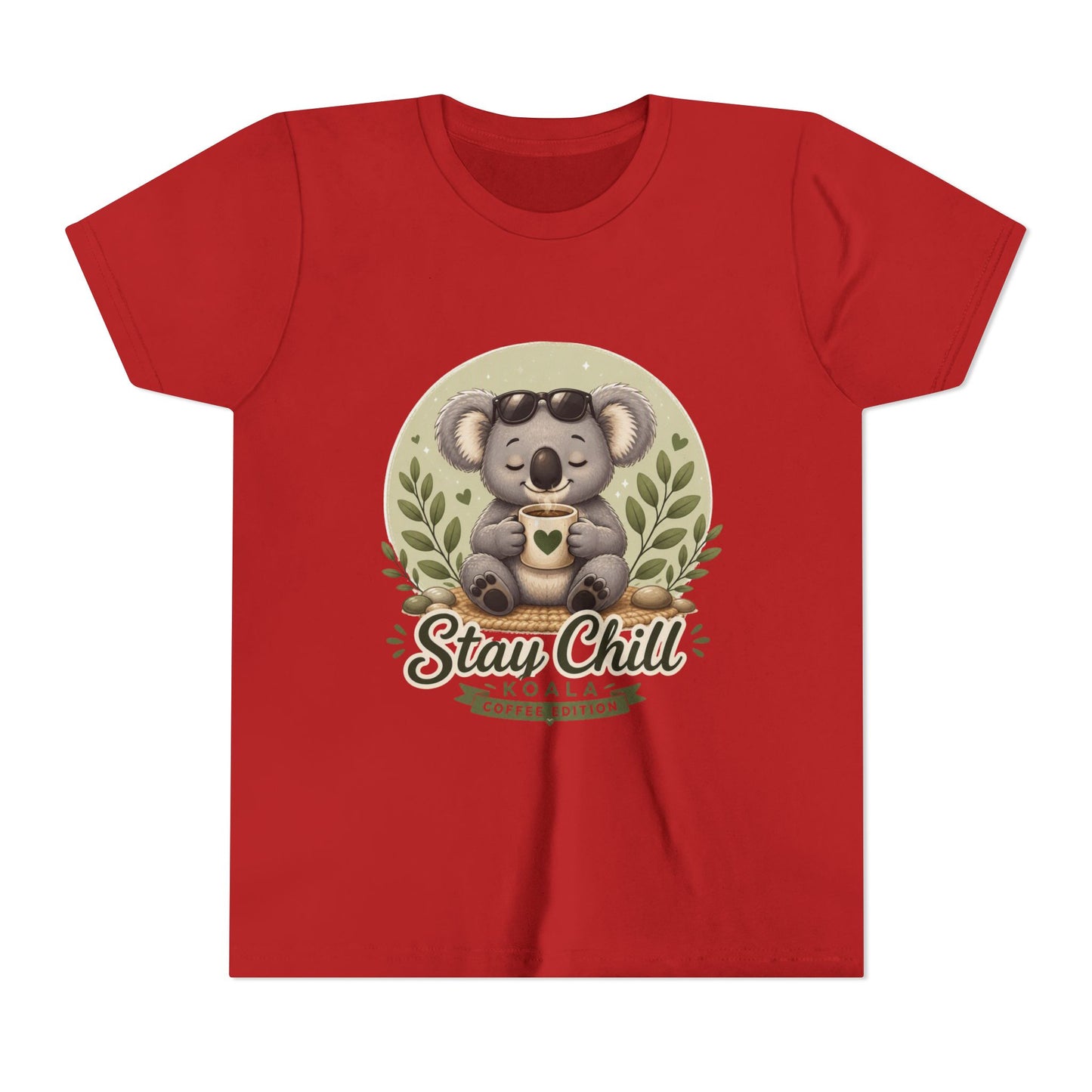 Stay Chill Koala Youth T-Shirt | Cute Kids Graphic Tee | Funny Animal Shirt for Boys Girls | Soft Children's Tee S–XL