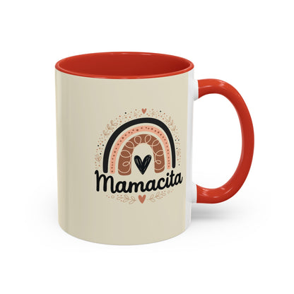 Mamacita Coffee Mug | Pink Rainbow Heart Accent Mug