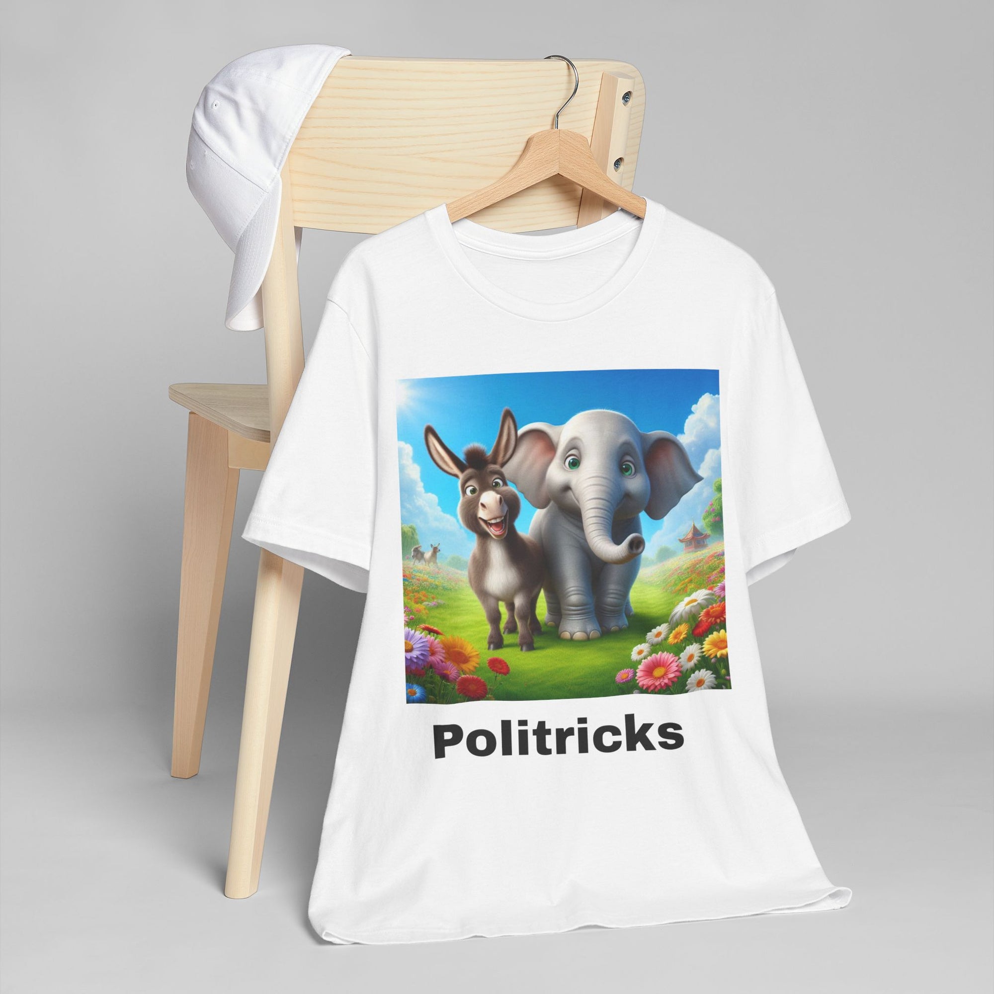 "Politricks" Funny Animal T-Shirt – Unisex Tee That Challenges Beliefs