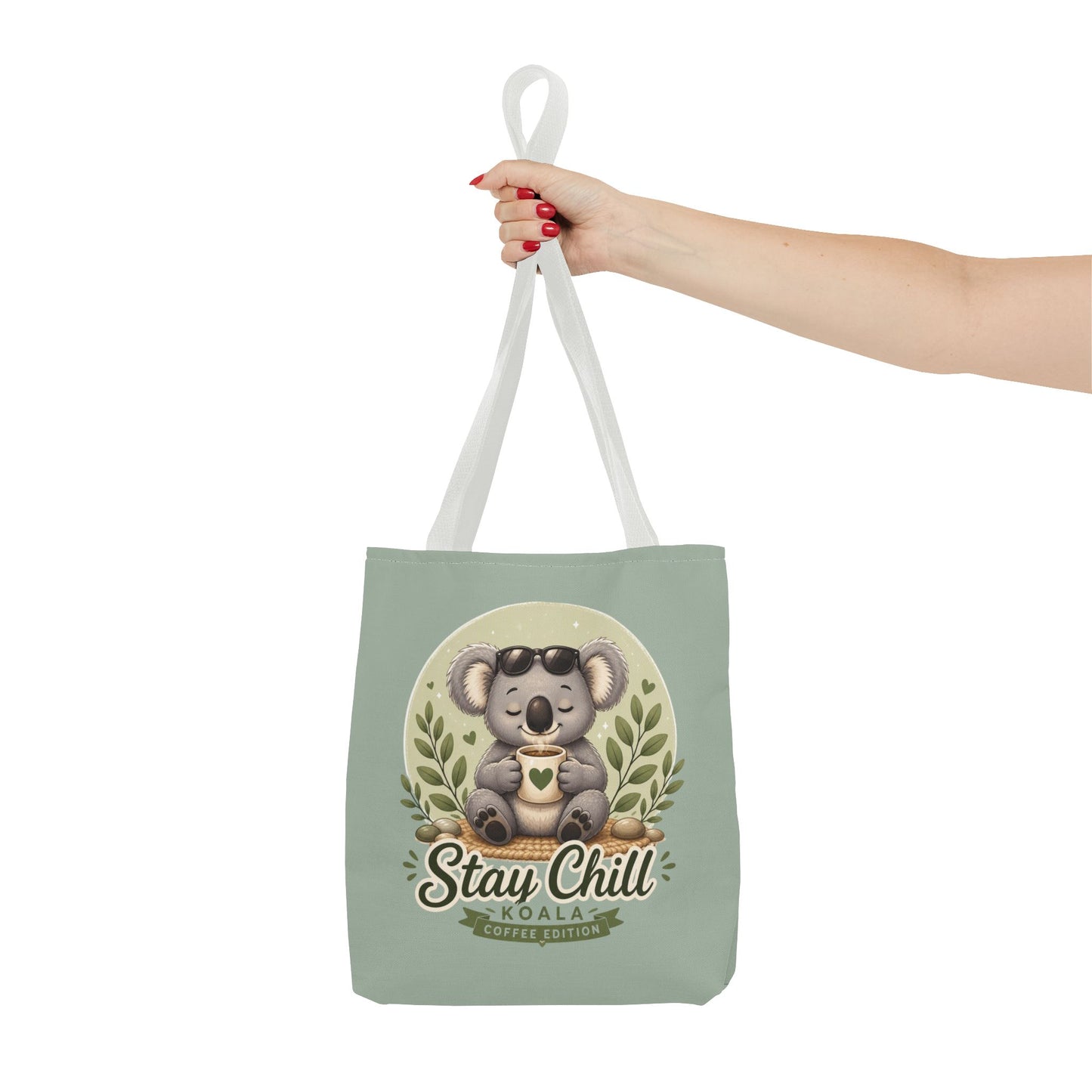 Stay Chill Koala Tote Bag | Cute Relaxing Animal AOP Tote | Eco-Friendly Canvas Tote Bag | Funny Koala Gift Idea for Animal Lovers