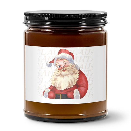 Amber Jar Candle 9oz | Black Lid | White Label | Gift-Ready