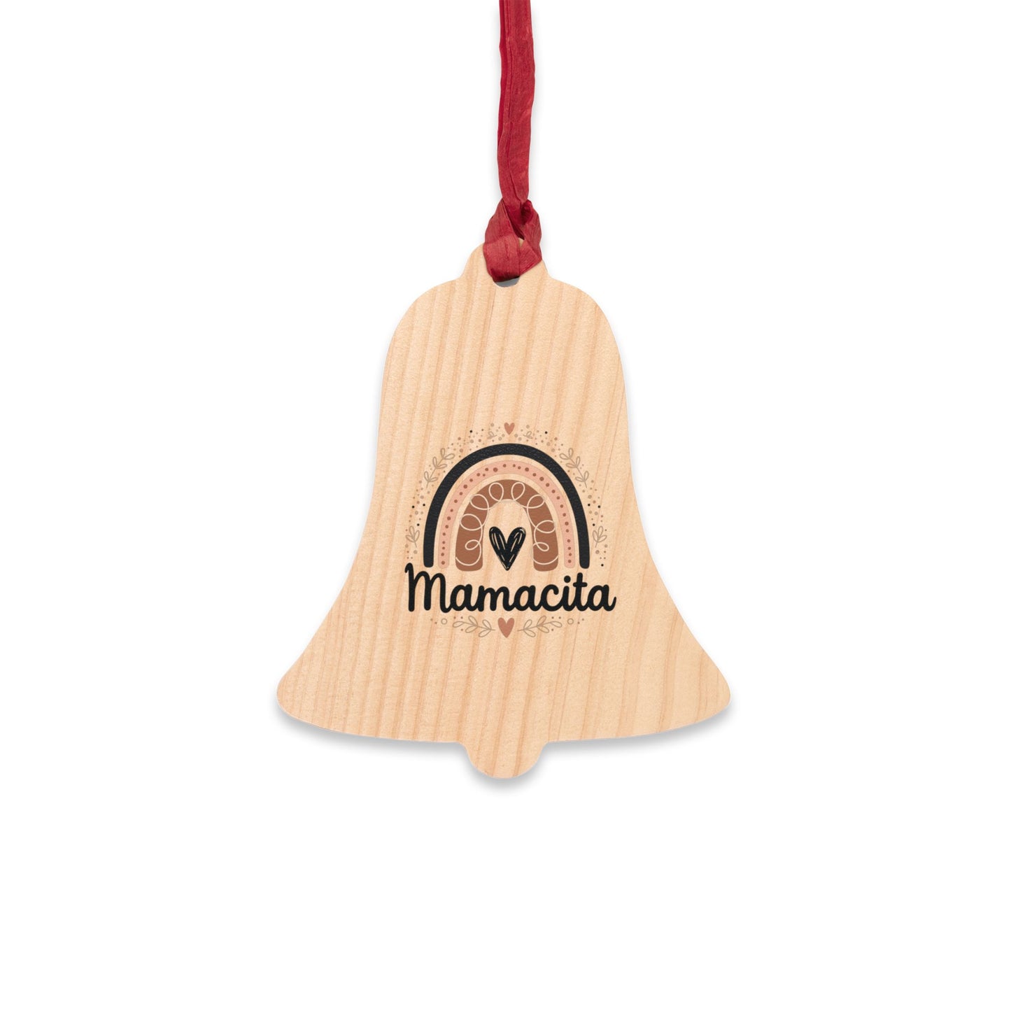Mamacita Wooden Ornament | Rustic Rainbow Mom Gift