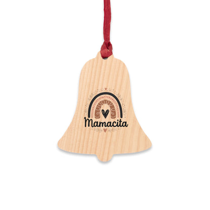 Mamacita Wooden Ornament | Rustic Rainbow Mom Gift