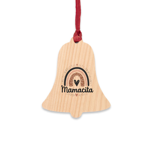 Mamacita Wooden Ornament | Rustic Rainbow Mom Gift