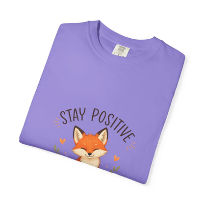 Fox Graphic T-Shirt — "Good Things Take Time" Stay Positive Inspirational Tee