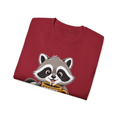 Cute Raccoon 'Coffee Makes Me Happy' Tee