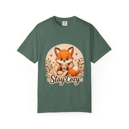 Stay Cozy Fox T-Shirt | Cute Autumn Woodland Graphic Tee