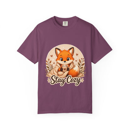 Stay Cozy Fox T-Shirt | Cute Autumn Woodland Graphic Tee