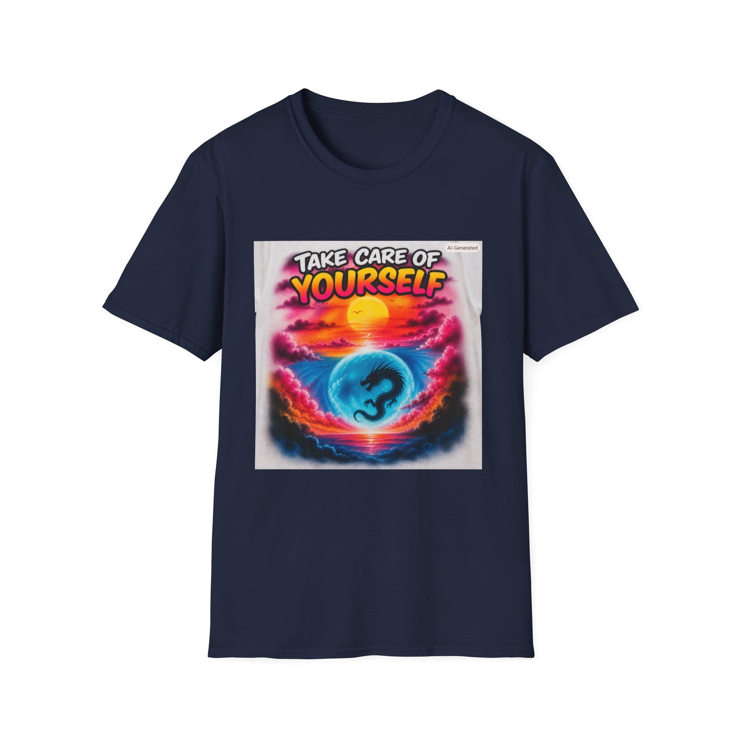Take Care of Yourself T-Shirt — Self-Care Sunset Graphic Tee