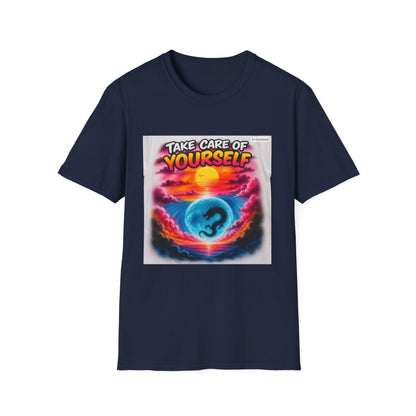 Take Care of Yourself T-Shirt — Self-Care Sunset Graphic Tee
