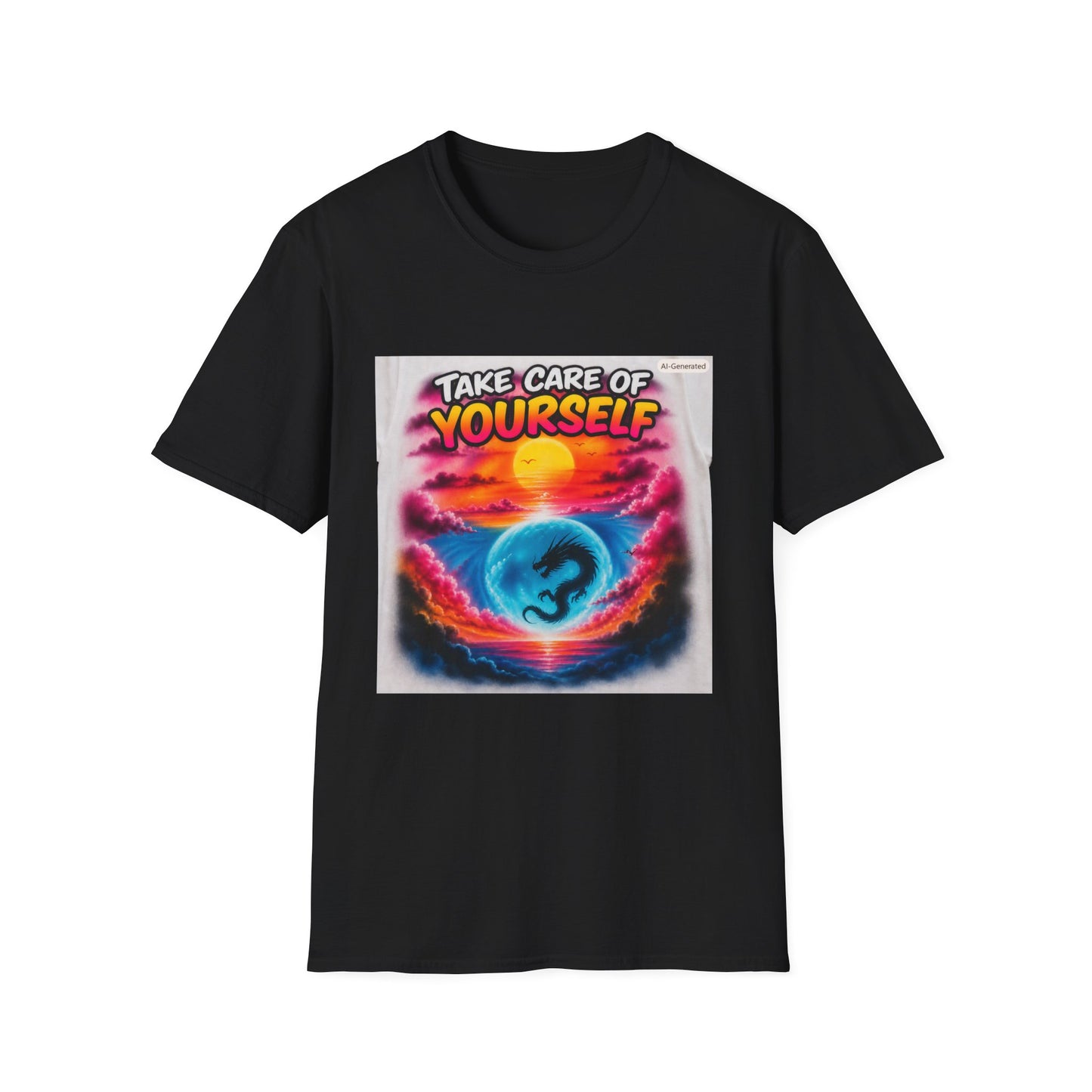 Take Care of Yourself T-Shirt — Self-Care Sunset Graphic Tee