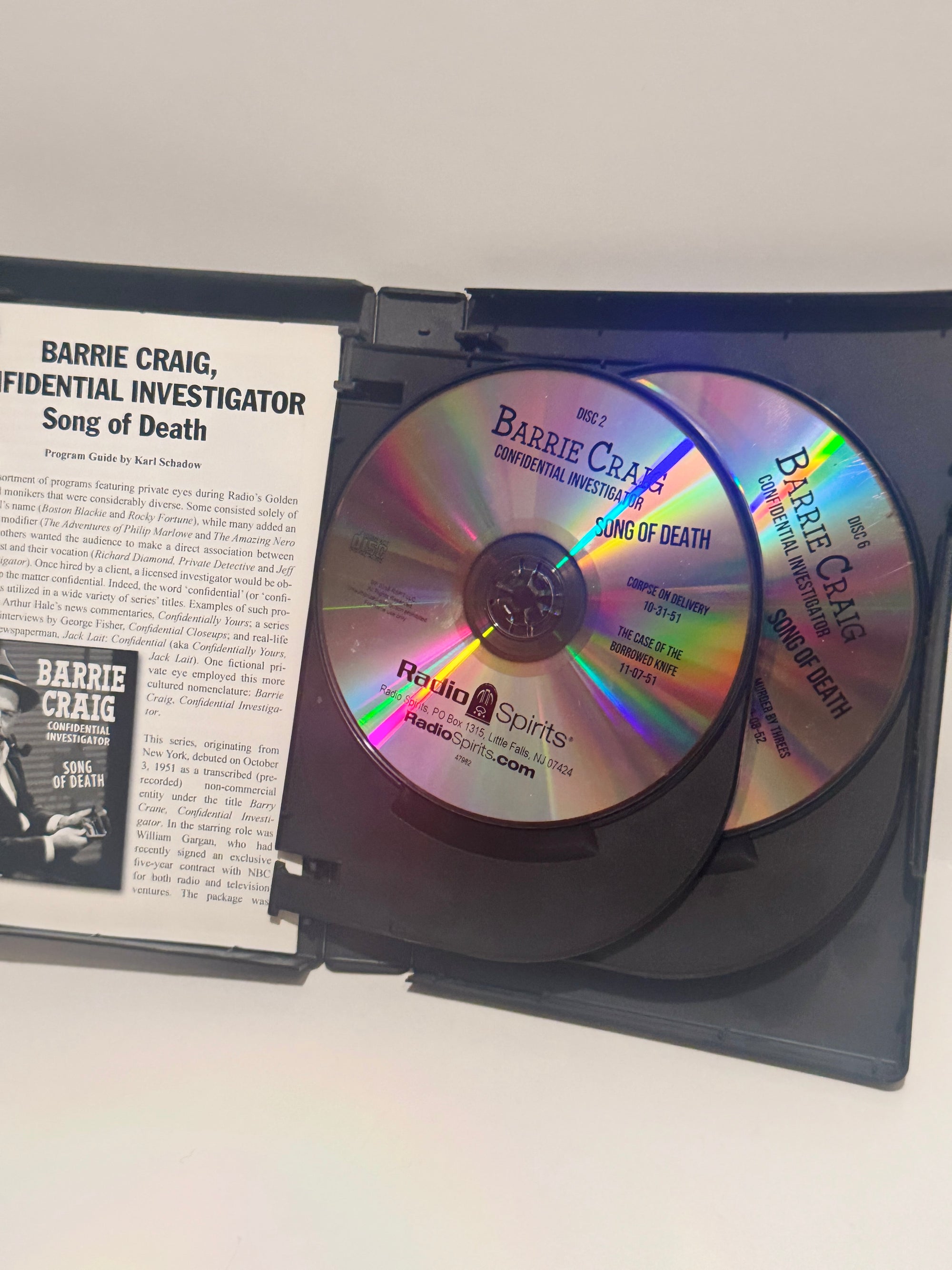 Barrie Craig Confidential Investigator: Song of Death - Classic Radio Detectives (16 Episodes on 8 CDs)