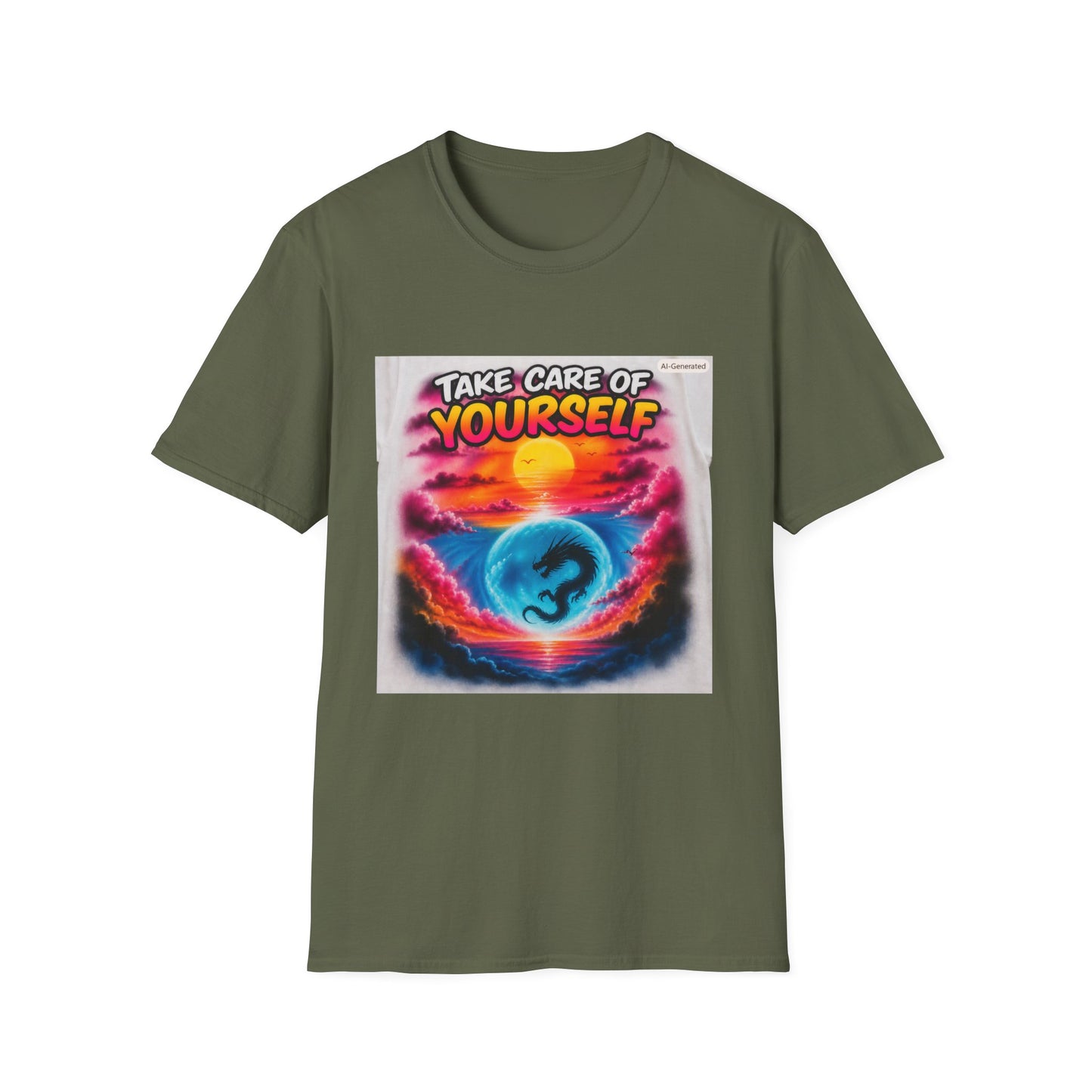 Take Care of Yourself T-Shirt — Self-Care Sunset Graphic Tee