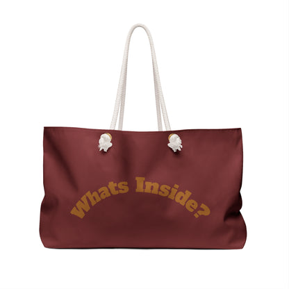 EveryMailbox Weekender Tote – Curious What’s Inside Travel Bag