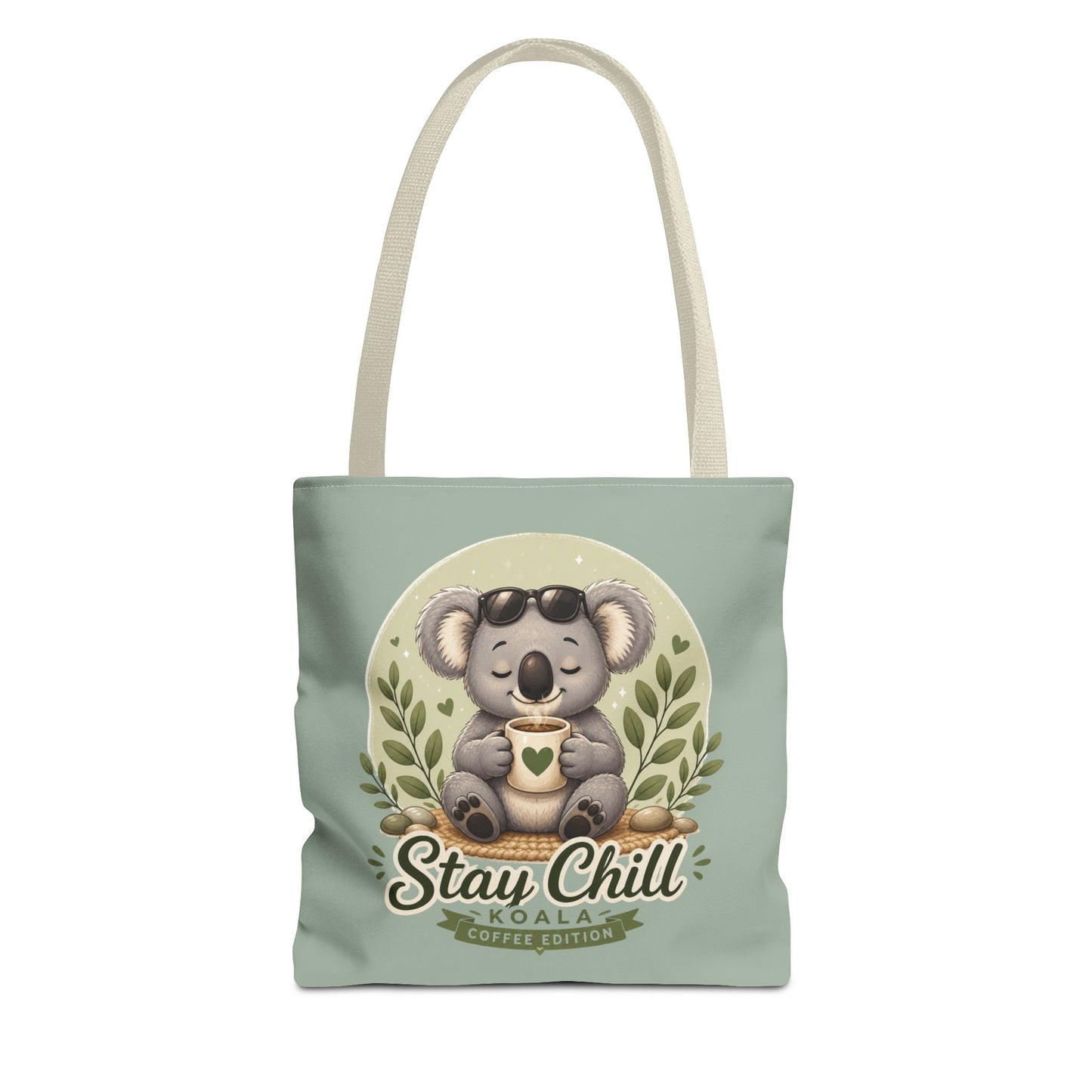 Stay Chill Koala Tote Bag | Cute Relaxing Animal AOP Tote | Eco-Friendly Canvas Tote Bag | Funny Koala Gift Idea for Animal Lovers