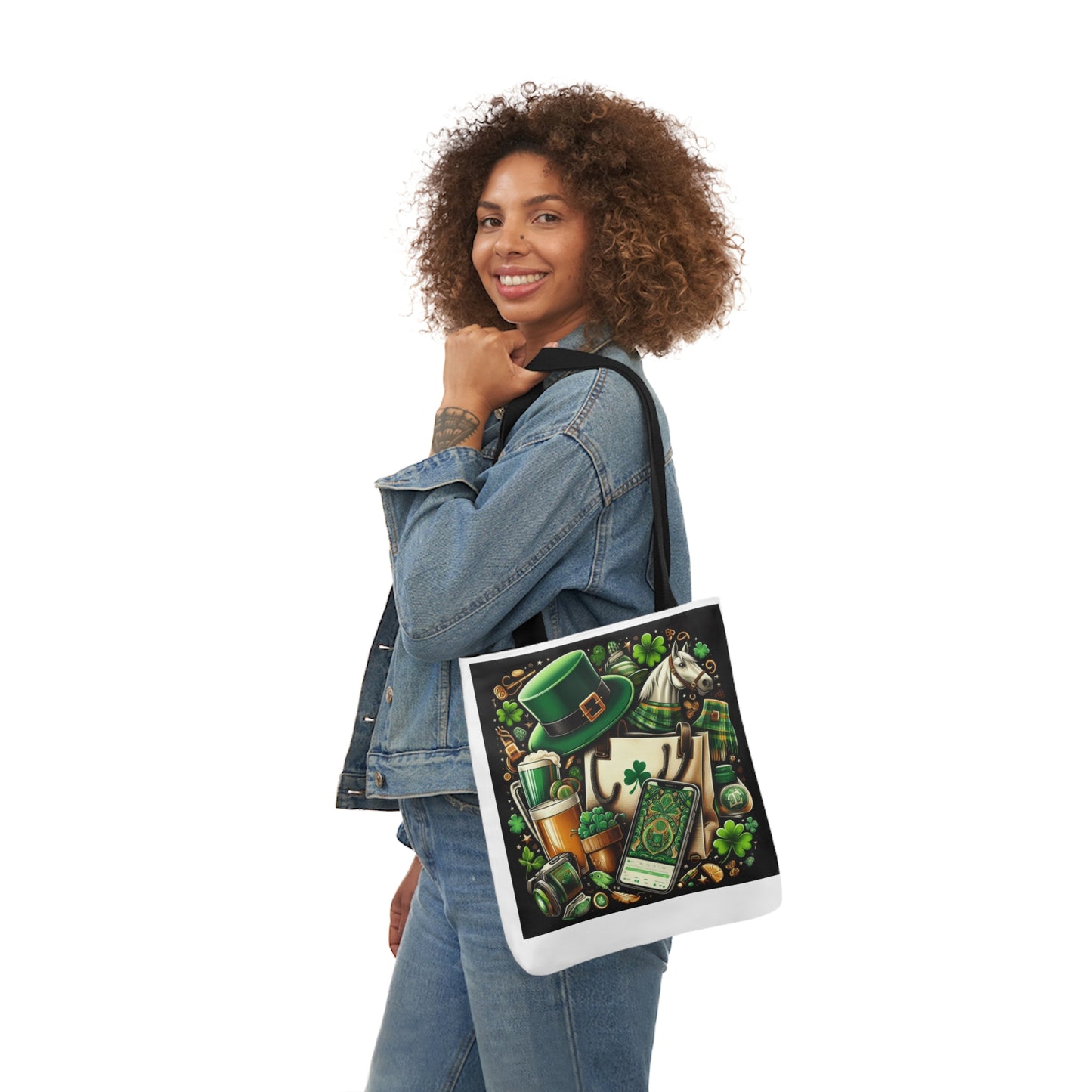 Fun Designs Canvas Tote Bag with Colorful Straps - Perfect for All Occasions!