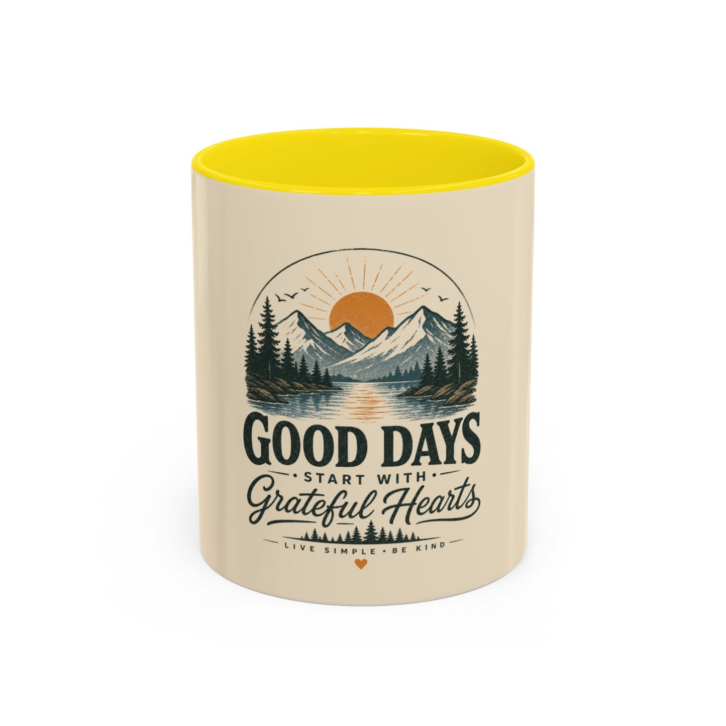 Mug - Good Days Start With Grateful Hearts Scenic Coffee Mug