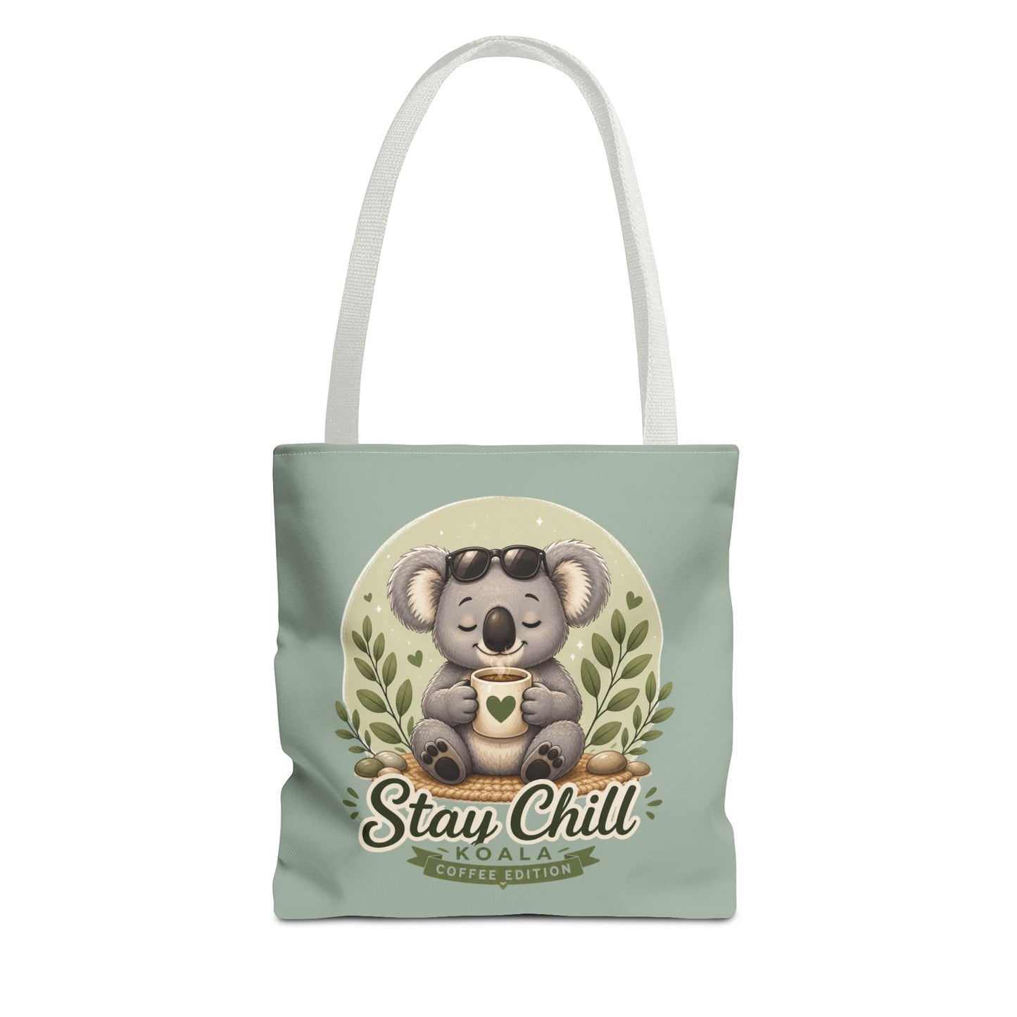 Stay Chill Koala Tote Bag | Cute Relaxing Animal AOP Tote | Eco-Friendly Canvas Tote Bag | Funny Koala Gift Idea for Animal Lovers