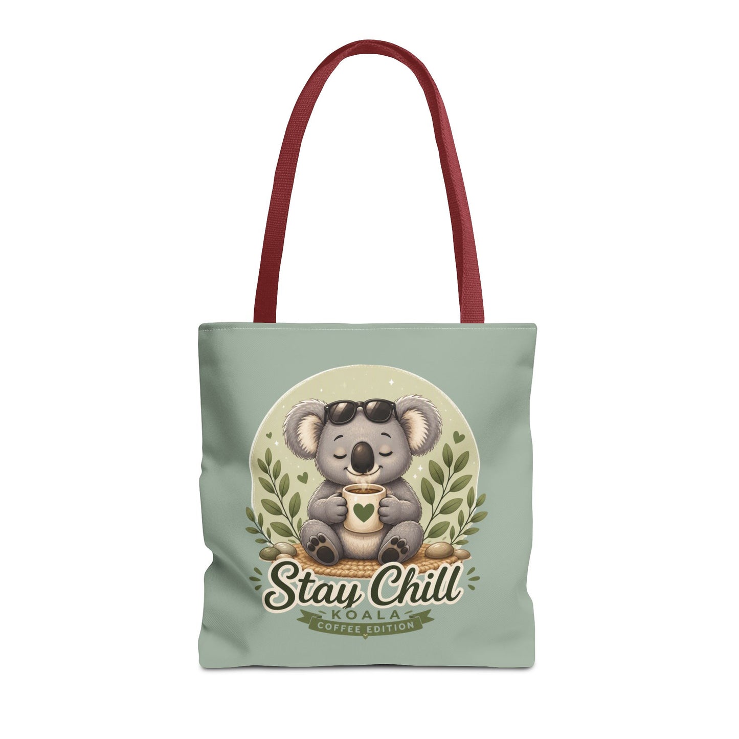 Stay Chill Koala Tote Bag | Cute Relaxing Animal AOP Tote | Eco-Friendly Canvas Tote Bag | Funny Koala Gift Idea for Animal Lovers