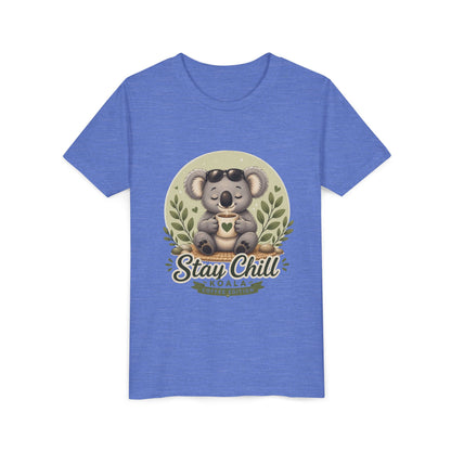 Stay Chill Koala Youth T-Shirt | Cute Kids Graphic Tee | Funny Animal Shirt for Boys Girls | Soft Children's Tee S–XL