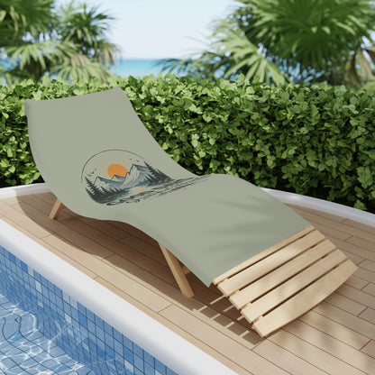 Good Days Grateful Hearts Beach Towel | Mountain Sunrise Print