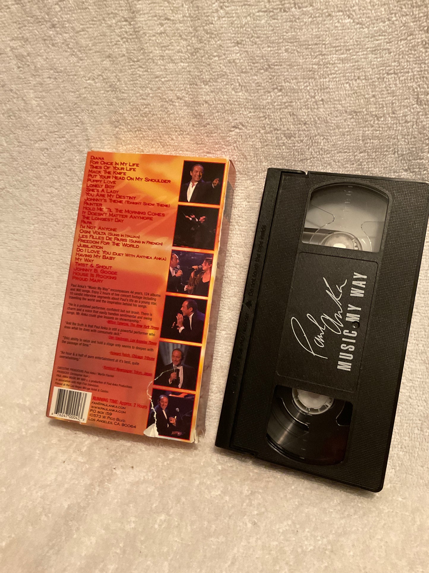 Paul Anka VHS tape, “MUSIC MY WAY