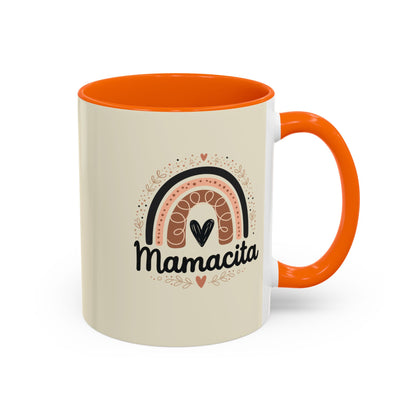 Mamacita Coffee Mug | Pink Rainbow Heart Accent Mug