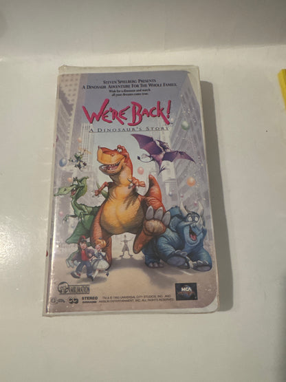 We’re Back VHS Vintage Dinosaur Movie Classic Family Film