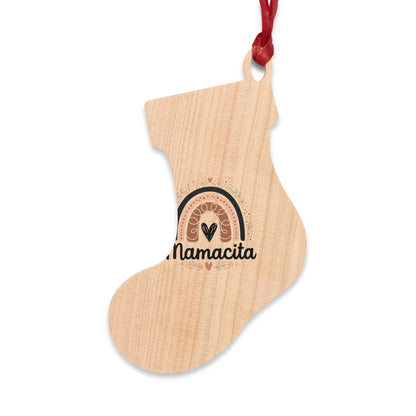 Mamacita Wooden Ornament | Rustic Rainbow Mom Gift