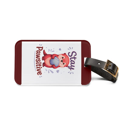 Otter Luggage Tag – 'Stay Pawsitive' Travel ID Tag | Cute Travel Gift