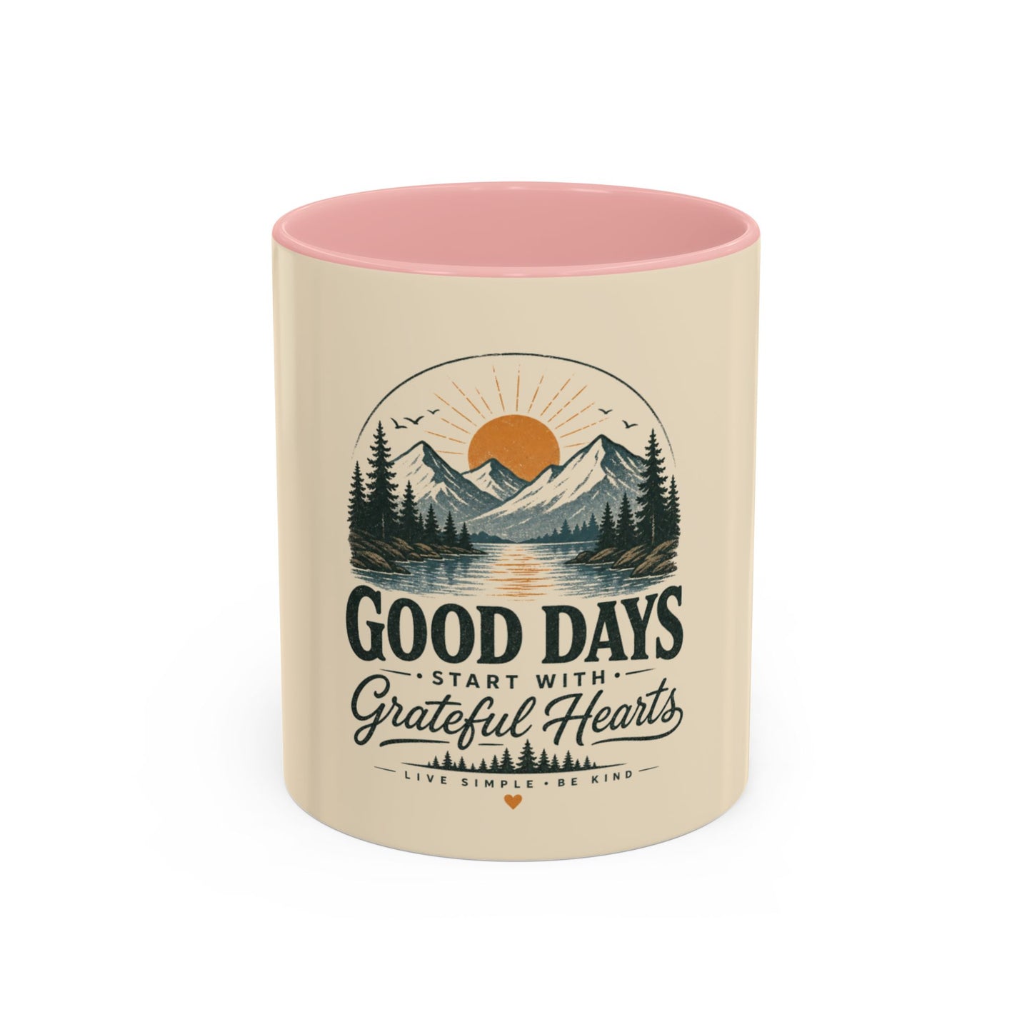 Mug - Good Days Start With Grateful Hearts Scenic Coffee Mug