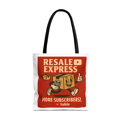 Resale Express Tote - More subscribers Red Cartoon Design