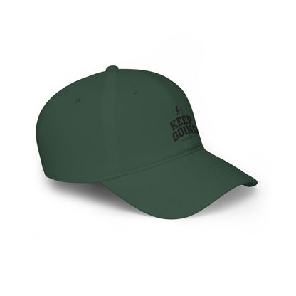Keep Going Low Profile Baseball Cap — Motivational Embroidered Hat