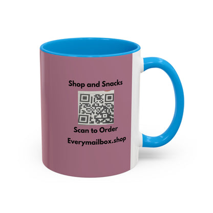 Shop & Snacks QR Code Coffee Mug | Custom Color 11oz & 15oz | Northeast Philly