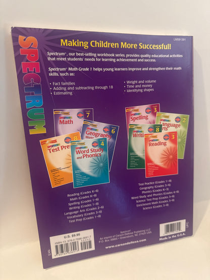 Spectrum Math Workbook Grade 1 – Updated & Revised