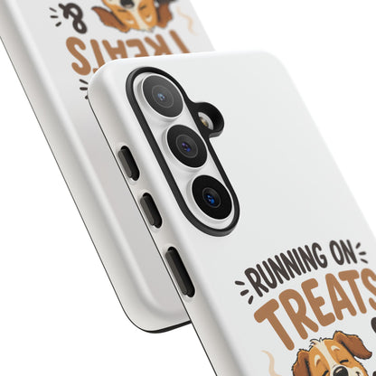 Running on Treats & Coffee Phone Case | Cute Dog Design for iPhone & Samsung