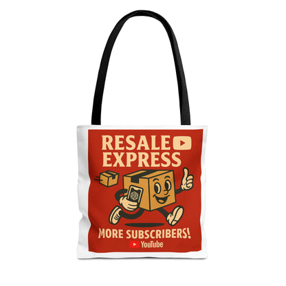 Resale Express Tote - More subscribers Red Cartoon Design