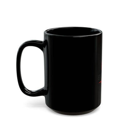 EveryMailBox Coffee Mug — Black Ceramic Cup with Bold Red Logo | 11oz & 15oz