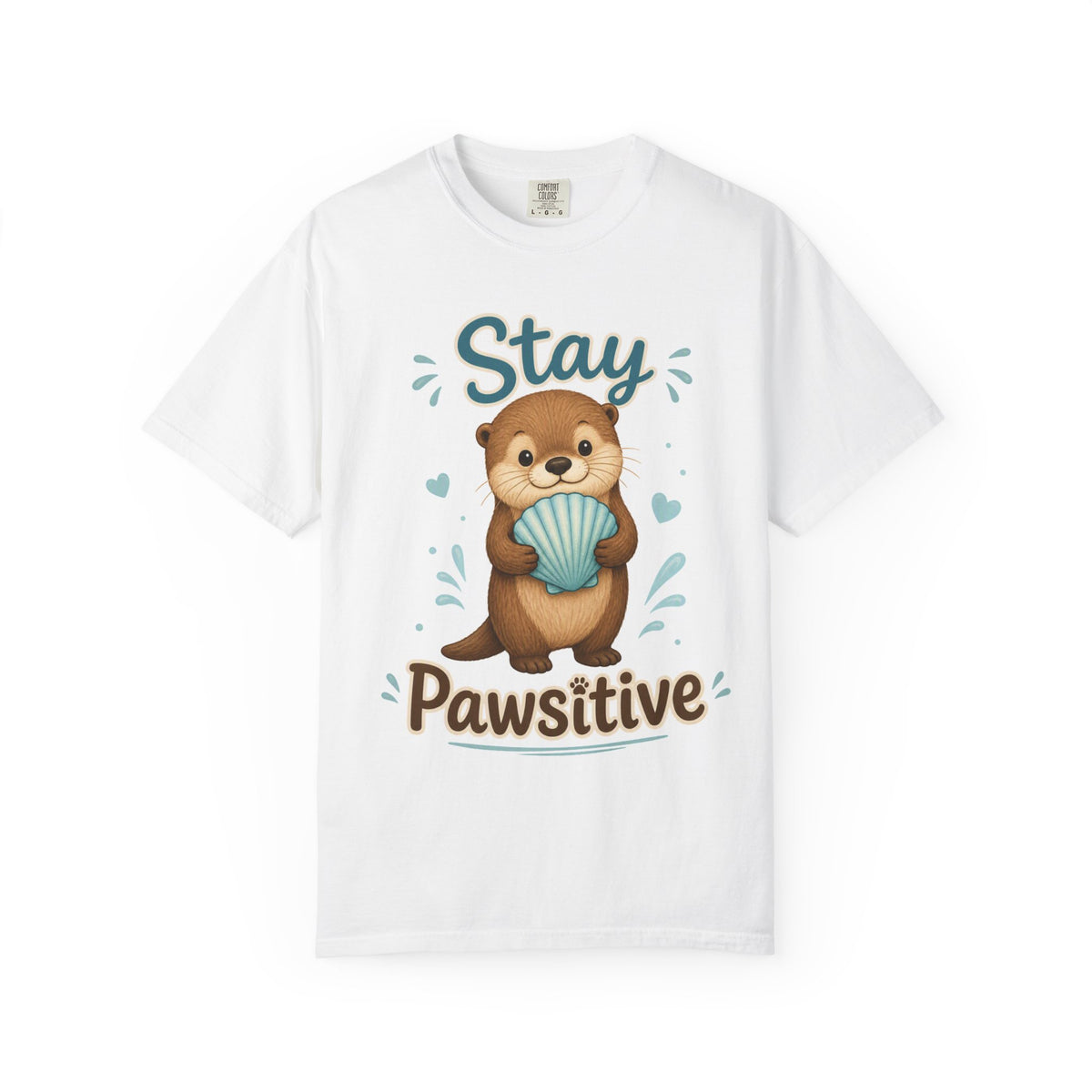 Stay Pawsitive Otter T-Shirt – Cute Animal Graphic Tee
