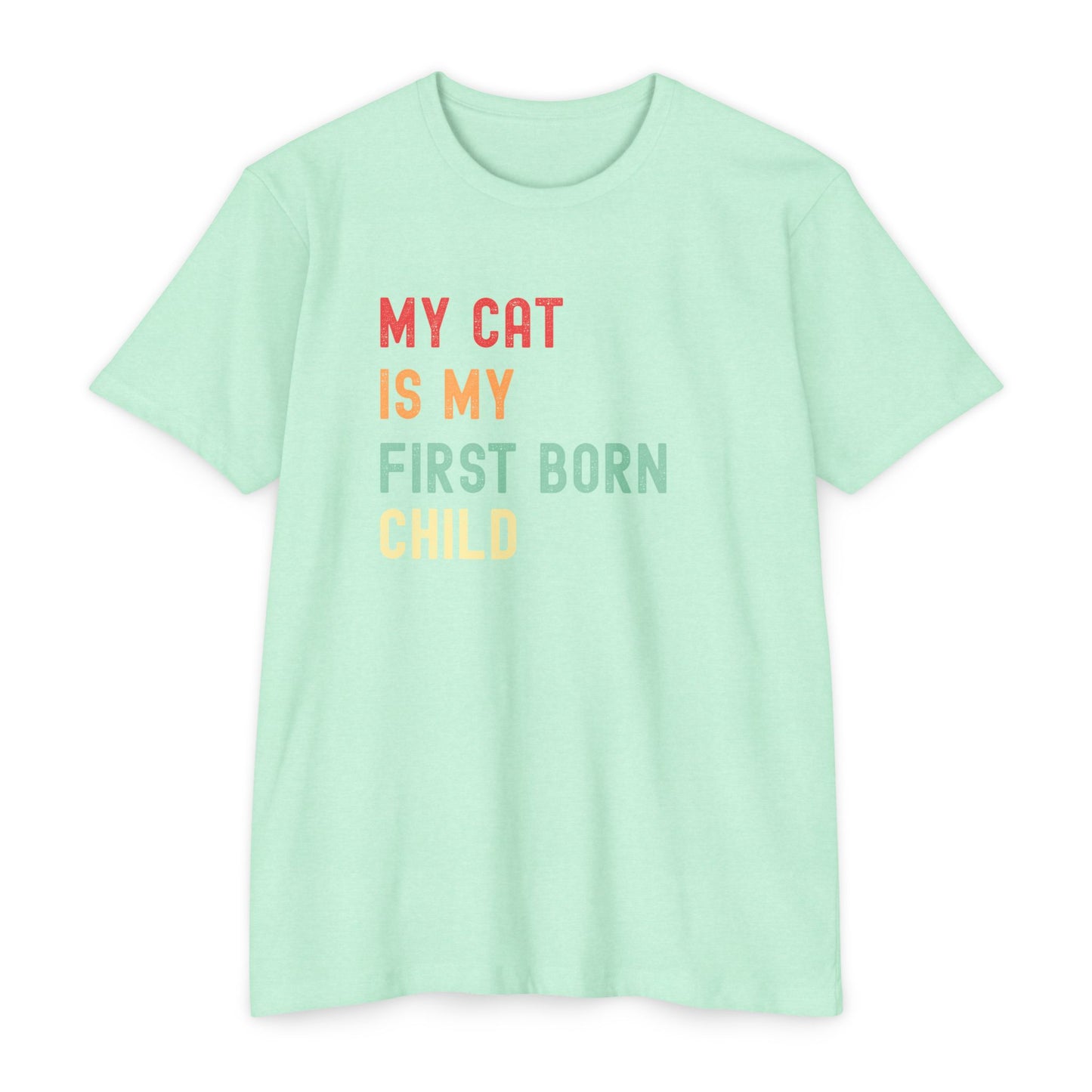 Funny Cat Lover T-Shirt – 'My Cat Is My First Born' Unisex Pet Parent Tee
