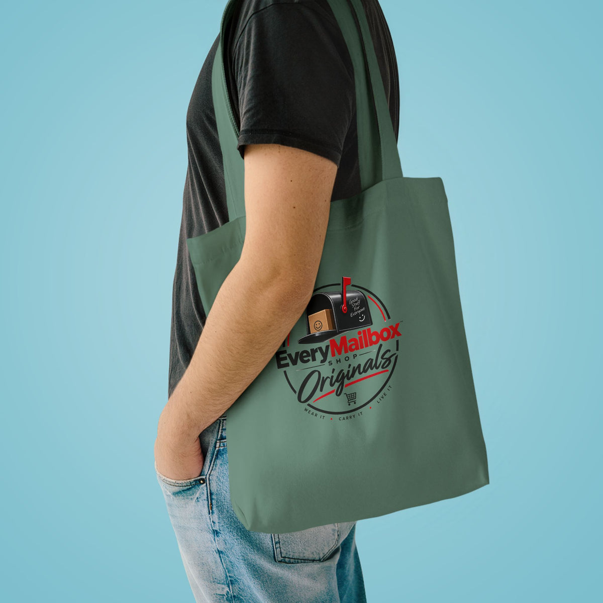 Cotton Tote Bag - Mailbox Graphic Reusable Shopping Bag