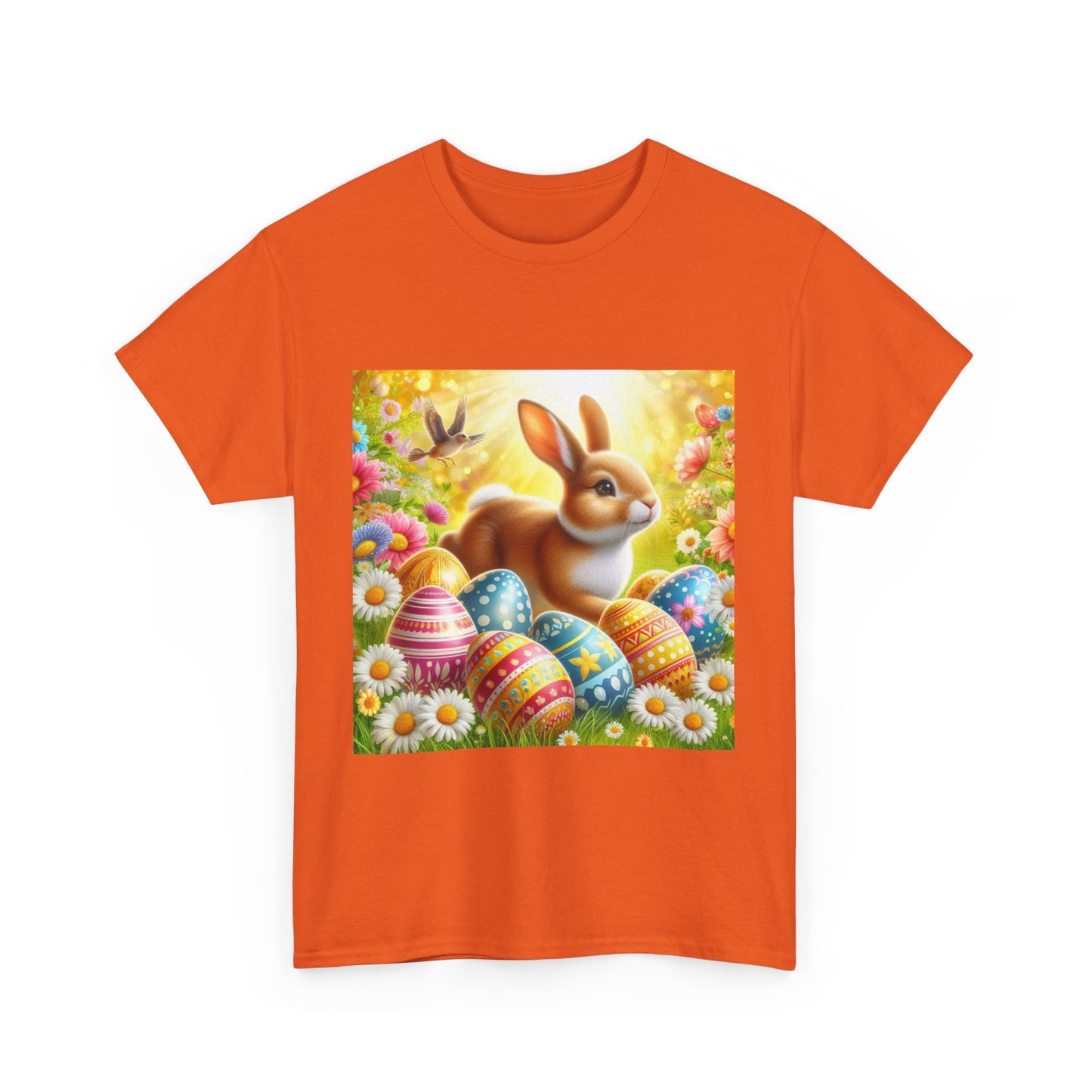 Easter Bunny Cotton Tee - Unisex Heavy Cotton Tee for Spring Celebrations