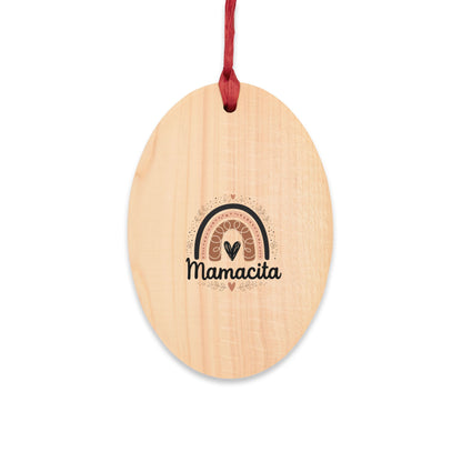 Mamacita Wooden Ornament | Rustic Rainbow Mom Gift