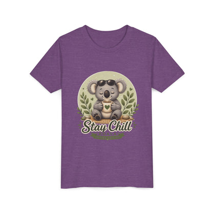 Stay Chill Koala Youth T-Shirt | Cute Kids Graphic Tee | Funny Animal Shirt for Boys Girls | Soft Children's Tee S–XL