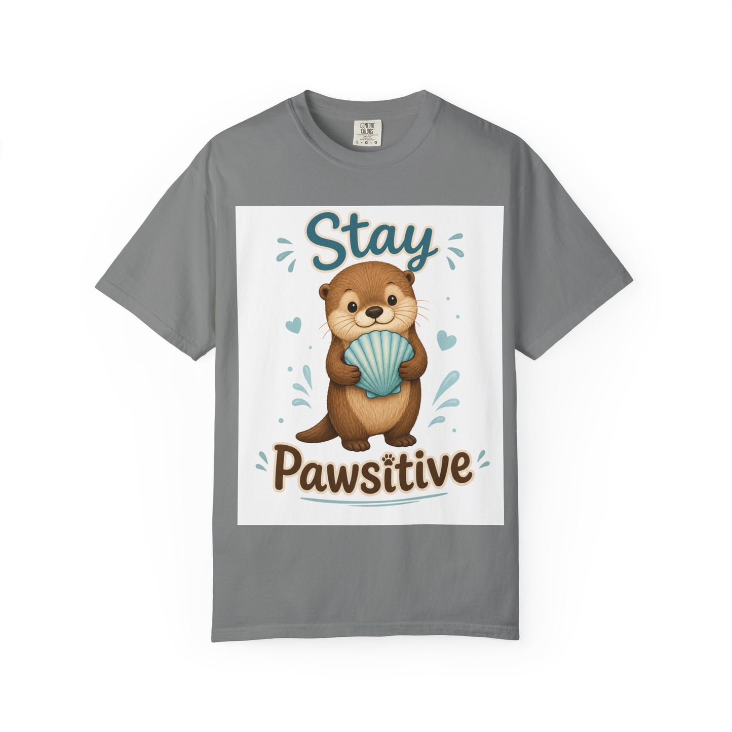 Stay Pawsitive Otter T-Shirt – Cute Animal Graphic Tee