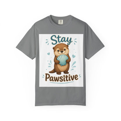 Stay Pawsitive Otter T-Shirt – Cute Animal Graphic Tee