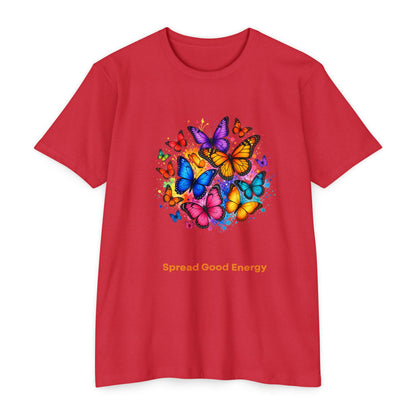Butterfly Shirt - Spread Good Vibes - Colorful Nature Design - Positive Vibes