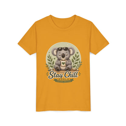 Stay Chill Koala Youth T-Shirt | Cute Kids Graphic Tee | Funny Animal Shirt for Boys Girls | Soft Children's Tee S–XL